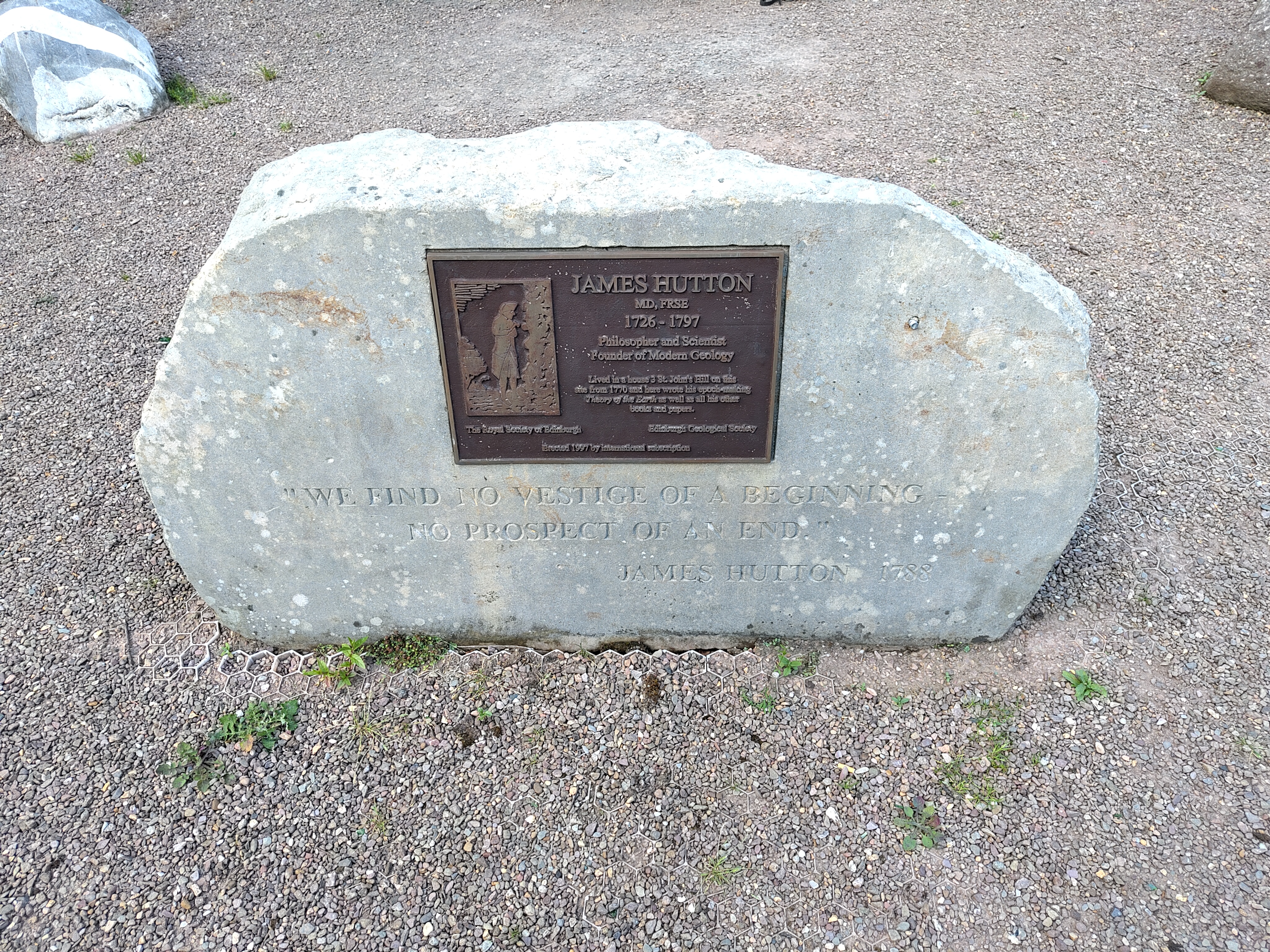 Photograph of James Hutton memorial garden